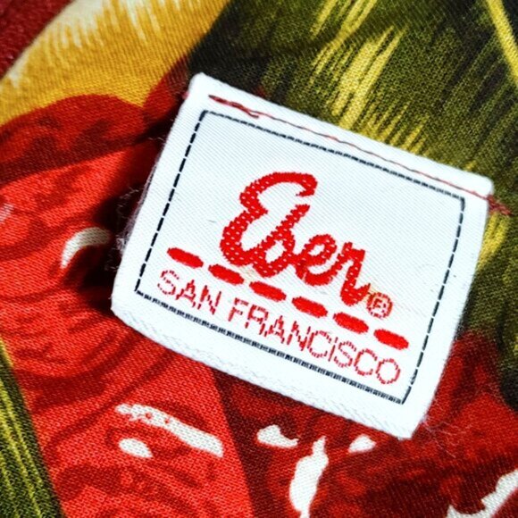 Eben Maxi Dress Bold Tropical Print Sleeveless Zippered Back Vintage Floral - Picture 7 of 8